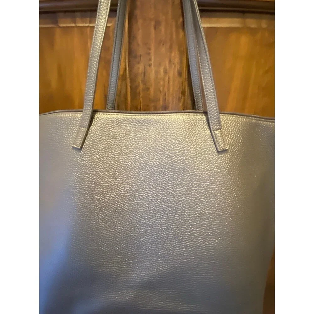 Everyday Pretty Gray Textured HUGE Shoulder‎ Bag for Work Laptop Activewear Baby